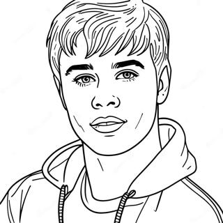 Justin Bieber färgläggningssida | Justin Bieber målarbild