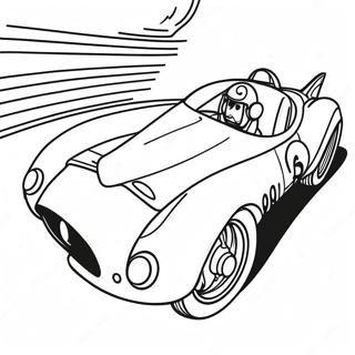 Speed Racer i Snabb Bil Färgläggningssida | Hastighet Racer målarbild