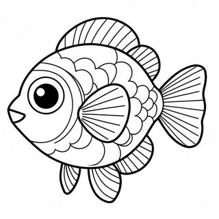Söt Maatjes Fisk Färgläggningssida | Maatjes målarbild