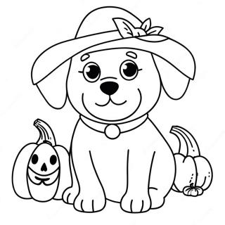 Halloweenhund färgläggningssida | Halloween Hund målarbild