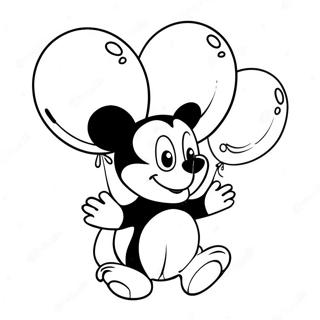 Oswald med färgglada ballonger målarbild | Oswald målarbild