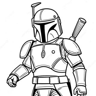 Jango Fett i stridsrustning målarbild | Jango Fett målarbild