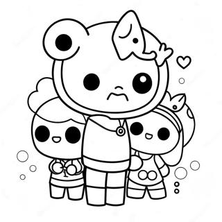Färgläggningssida med Tokidoki-karaktärer | Tokidoki målarbild
