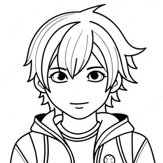 Pojke emo anime-karaktär målarbild | Kille Emo Anime målarbild