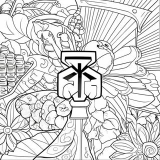 Mitsubishi logotyp målarbok | Mitsubishi målarbild