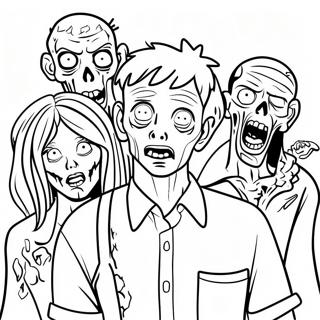 Alla vi är döda zombie färgläggningssida | Alla Vi Är Döda målarbild