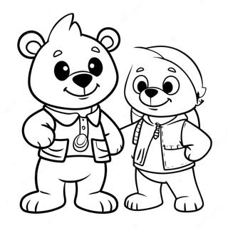 Äventyrlig Goldie och Bear Målarbild | Goldie och Bear målarbild