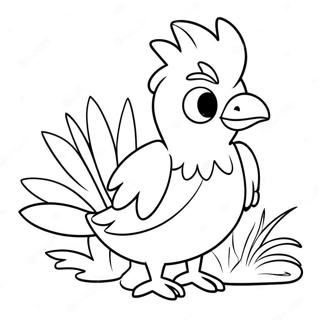 Söt Farfetch'd med Purjolök Målarbild | Farfetch'd målarbild