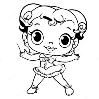 Betty Boop Klassisk Färgläggningssida | Betty Boop målarbild