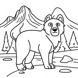 Bergsdjur Färgläggningssida | Bergsdjur målarbild