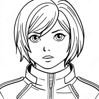 Mikasa Ackerman Målarbok | Mikasa målarbild