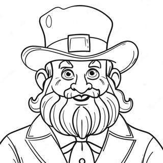 Skrämmande Leprechaun Målarbok | Skrämmande Leprechaun målarbild