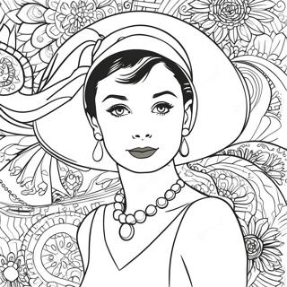 Audrey Målarbok | Audrey målarbild