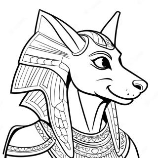 Anubis färgläggningssida | Anubis målarbild