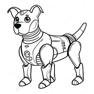Robot Hund Färgläggningssida | Robot Hund målarbild