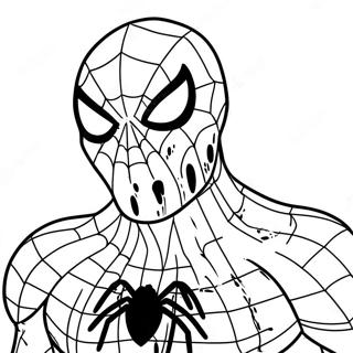 Zombie Spiderman Färgläggningssida | Zombie Spiderman målarbild