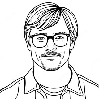 Jeffrey Dahmer Porträtt Målarbild | Jeffrey Dahmer målarbild