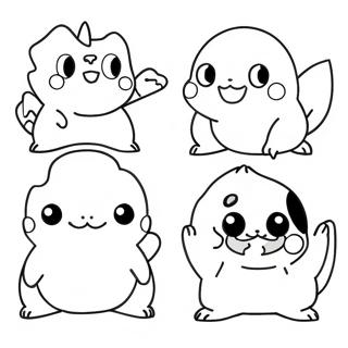 Pokemon Evolution Färgläggningssida | Pokemon Utveckling målarbild