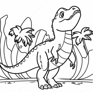 Indominus Rex vrålande färgläggningssida | Indominus Rex målarbild