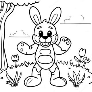 Vårfälla färgläggningssida | Spring Trap målarbild