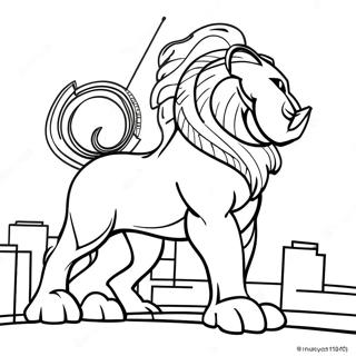 Detroit Lions färgläggningssida | Detroit Lions målarbild