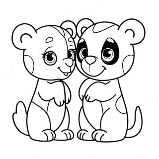 Gabby och Pandy Paws Målarbild | Gabby Dockhus målarbild