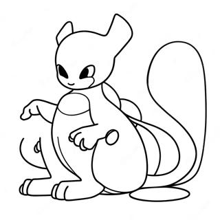 Mewtwo Färgläggningssida | Mewtwo målarbild