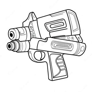 Färgglad Nerf Blaster Målarbild | Nerf-pistol målarbild