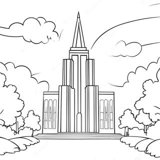 LDS Tempel Målarbild | Mormons sidor målarbild