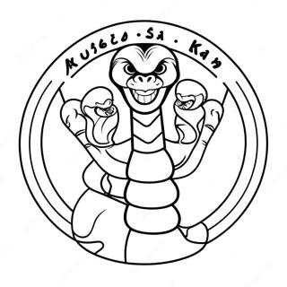 Cobra Kai-logotyp färgläggningssida | Cobra Kai målarbild