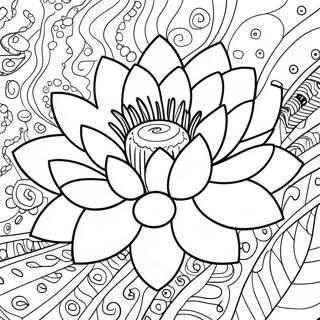 Lotusblomma färgläggningssida | Lotus målarbild