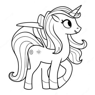 Glittrande prinsessan Celestia färgläggningssida | Prinsessan Celestia målarbild