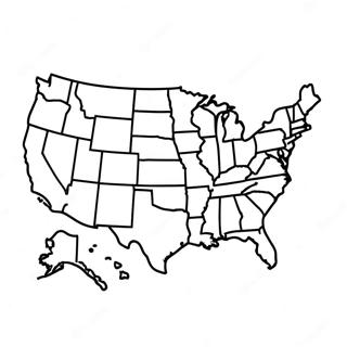 USA Karta Målarbild | USA-karta målarbild