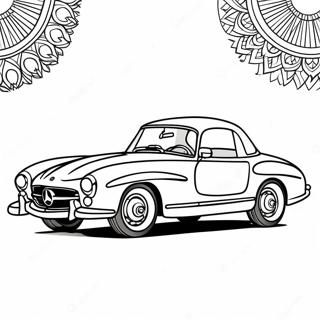 Klassisk Mercedes Bil Målarbild | Mercedes målarbild