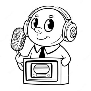 Speakerman Färgläggningssida | Speakerman målarbild