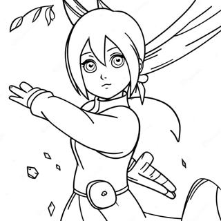 Sakura Haruno i Aktion Målarbok | Naruto målarbild