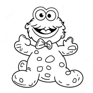 Kakmonster Färgläggningssida | Kakmonster målarbild
