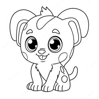 Söt Beanie Boo med Stora Ögon Målarbild | Beanie Boo målarbild