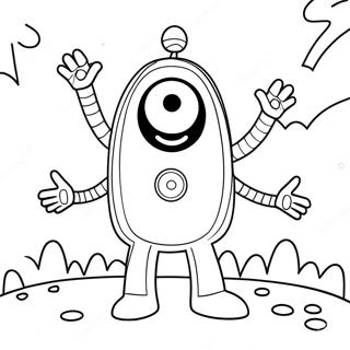 Yo Gabba Gabba Färgläggningssida | Yo Gabba Gabba målarbild