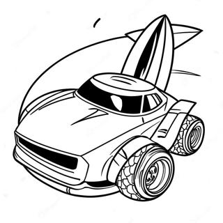 Rocket League Bilracing Färgläggningssida | Raketliga målarbild