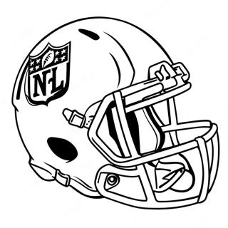 NFL Hjälm Färgläggningssida | NFL Hjälm målarbild