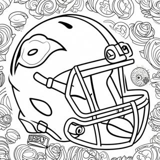 Färgglada NFL Lag Hjälmar Färgläggningssida | NFL Hjälm målarbild