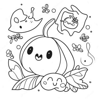 Halloween Kawaii Målarbilder