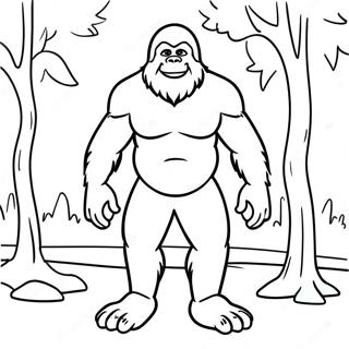 Bigfoot färgläggningssida | Bigfoot målarbild