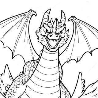 Kung Ghidorah färgläggningssida | King Ghidorah målarbild