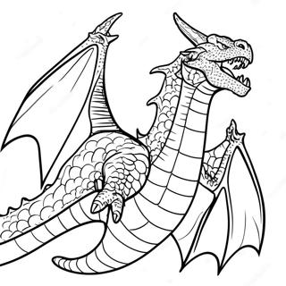 Vild kung Ghidorah vrålande färgläggningssida | King Ghidorah målarbild
