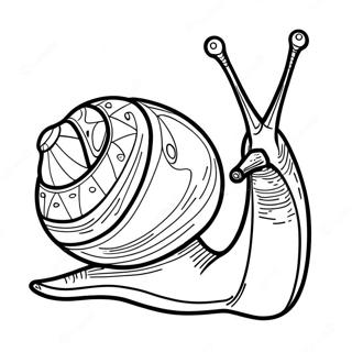 Snigel färgläggningssida | Snigel målarbild