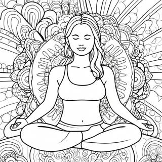 Yoga Färgläggningssida | Yoga målarbild