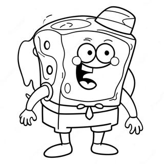 Halloween Spongebob Färgläggningssida | Halloween Spongebob målarbild
