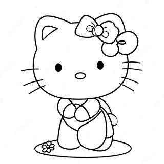Hello Kitty Målarbok | Hello Kitty och Spiderman målarbild